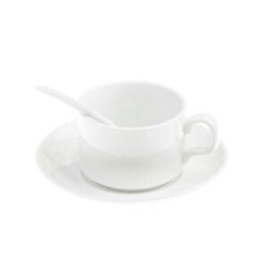 Set Taza Platillo y Cuchara Personalizado 180 ml.