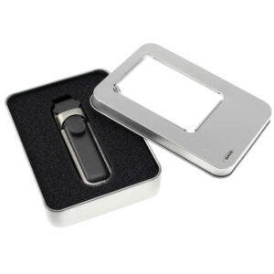 Pendrive 64GB metal y cuero personalizado - Imagen 4
