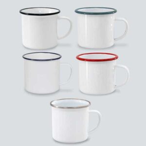 Tazón Enlozado Photo Usa Con Borde De Color Personalizado - Imagen 1