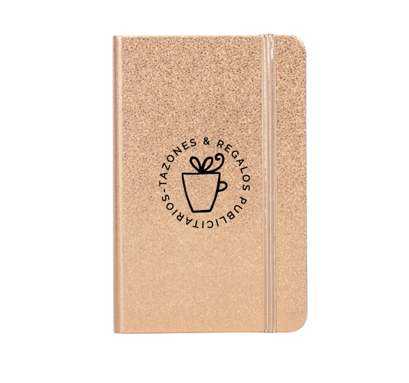 libreta tapa cobrizada con logo