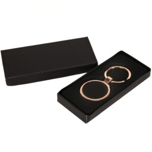 Llavero Circular Encobrizado Negro Personalizado - Imagen 4