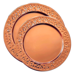 Set de 2 Posavasos Encobrizados Martillado Corporativo