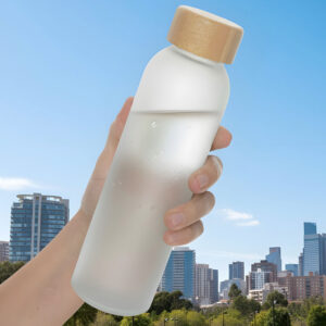 Botella de Vidrio Empavonado Corporativa 500 ml. Sustentable. - Imagen 3