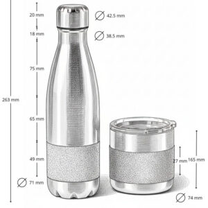 Set NARA: Botella y Mug Eco 480 + 300 ml. con Logo - Imagen 3