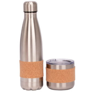 Set NARA: Botella y Mug Eco 480 + 300 ml. con Logo