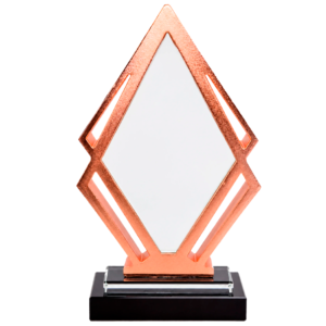 Galvano Cristal Metal Grabado 25,5 x 20,5 x 2 cm.