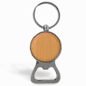 Llavero Madera Bamboo Destapador con Logo