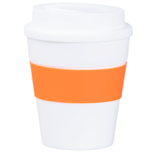 Mug Express Cup "WHITE" 356cc con banda silicona Corporativa - Imagen 6