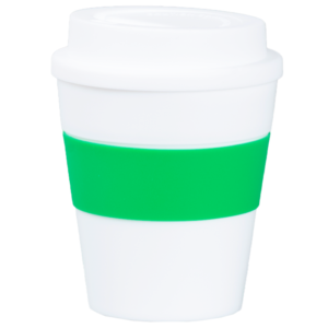 Mug Express Cup "WHITE" 356cc con banda silicona Corporativa - Imagen 8