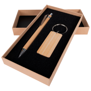 Set de Regalo ecológico "ELAIN" bamboo. Con Logo