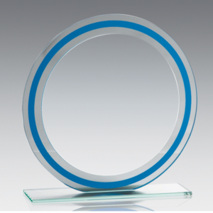 Galvano Circular Franja Azul Grabado 2 Tamaños - Imagen 3