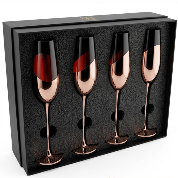 set de copas espumante cobre Set de Copas Cobre