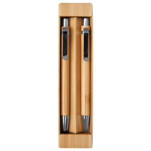 SET DE BOLIGRAFO Y LÁPIZ MECÁNICO DE BAMBÚ "NAGANO DUO" - Madera - Imagen 2