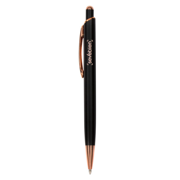 BOLÍGRAFO "COPPERFIELD III" TINTA AZUL - Negro + Cobre
