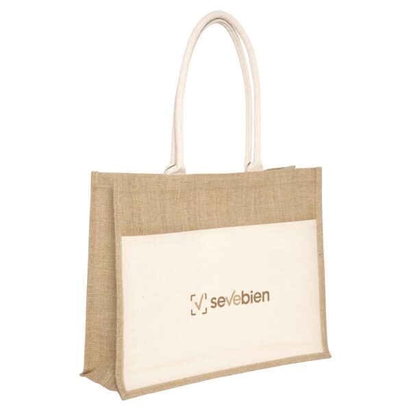 Bolsa de algodón y yute "YUCATÁN" - Natural