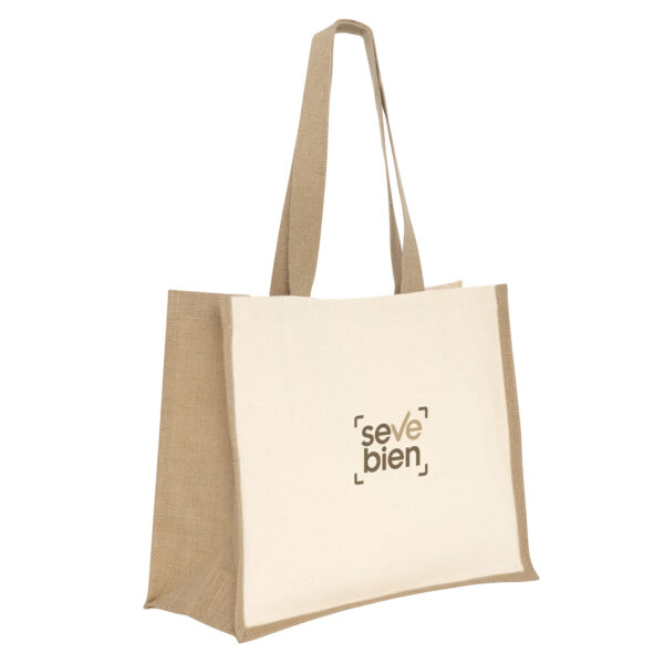 Bolsa de algodón y yute "YARI" - Natural