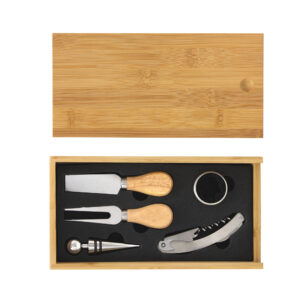 Set de vino y Tabla para quesos "WINCHESTER" - Madera - Imagen 2